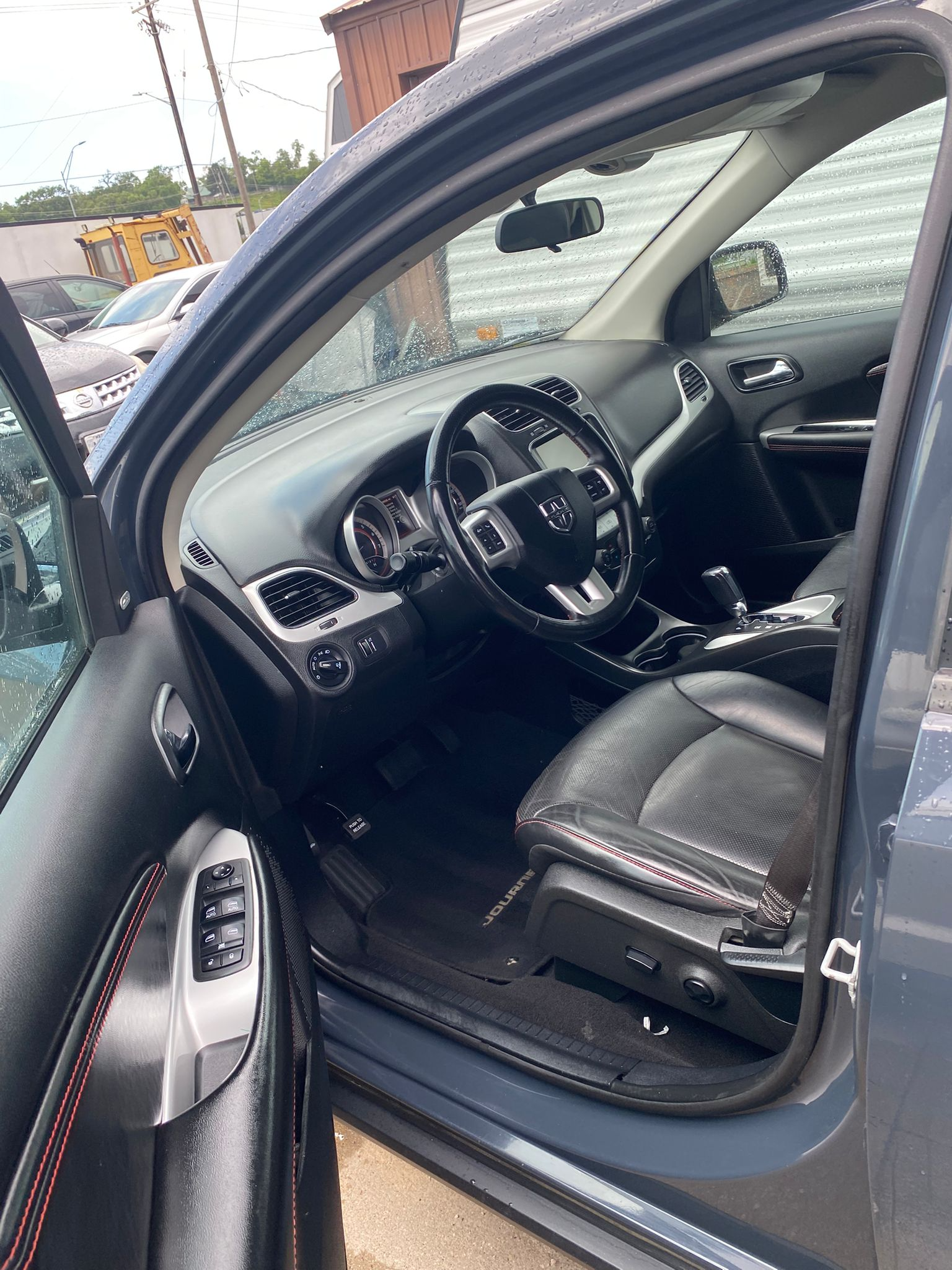 SUV driver dashboard with premium leather seats